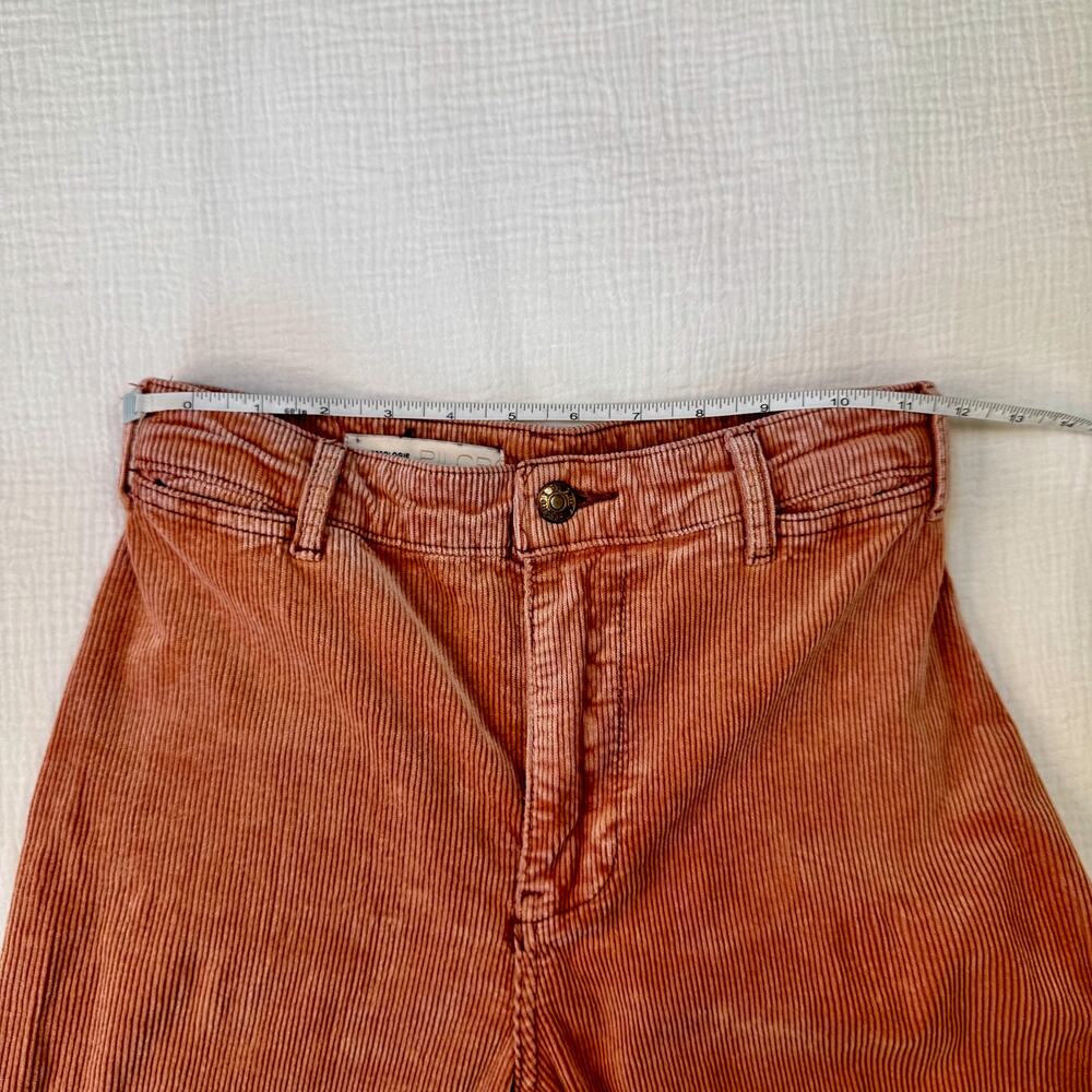 Pilcro Corduroy High Rise Cropped Wide Leg Pants Dusty Rose Orange Women’s 24 - Picture 7 of 15